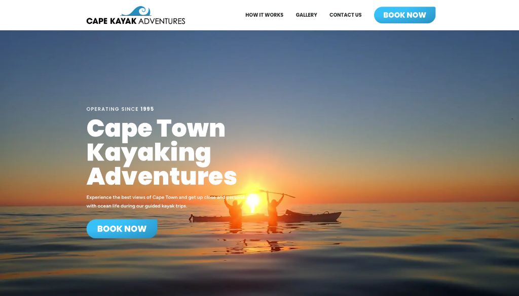 Kayak web design services Cape Town background